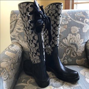 Coach rain boots! *great condition*